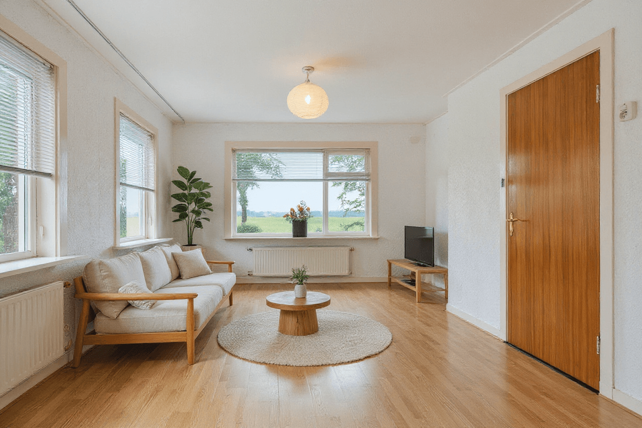Kluswoning Noordzijde 49 in Gasselternijveenschemond, impressie na renovatie