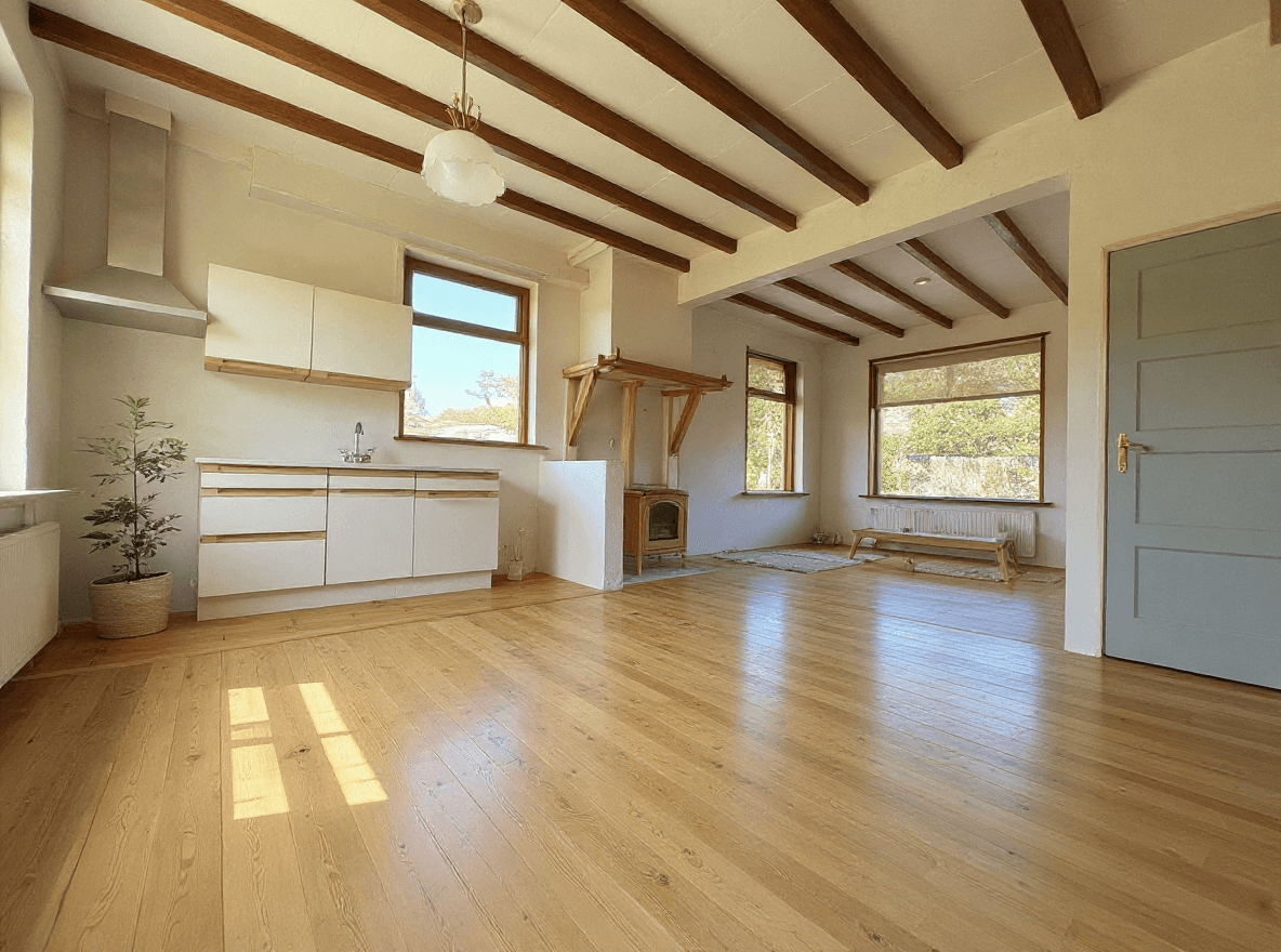 Kluswoning Zwartehofslaan 35 in Oldemarkt, impressie na renovatie