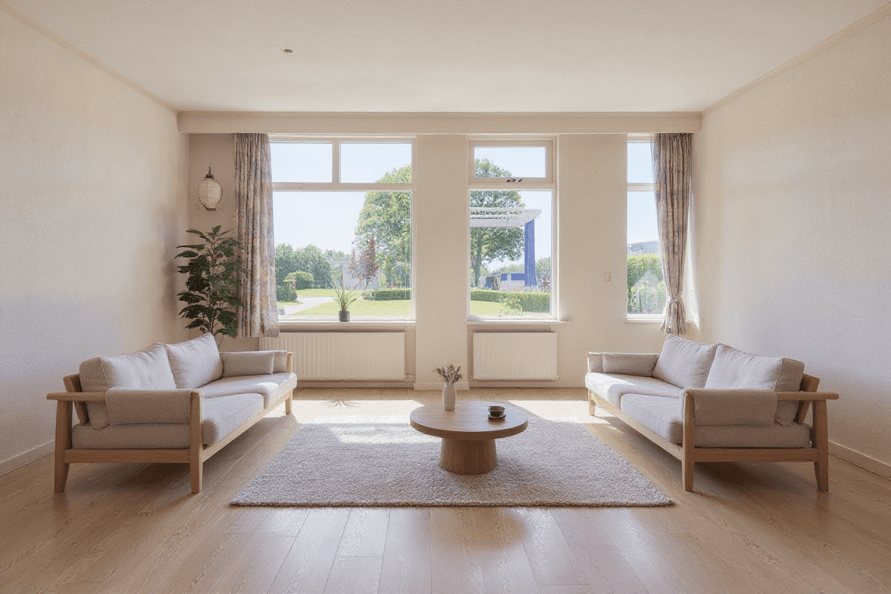 Kluswoning Hoogeveensche Vaart 45 in Nieuweroord (Gem. Hoogeveen), impressie na renovatie