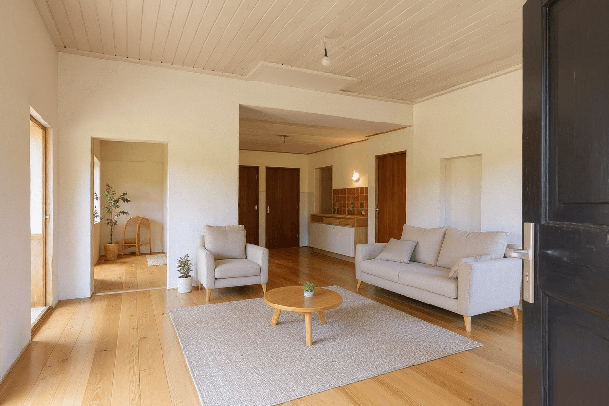 Kluswoning Everlostraat 13 in Rossum (OV), impressie na renovatie