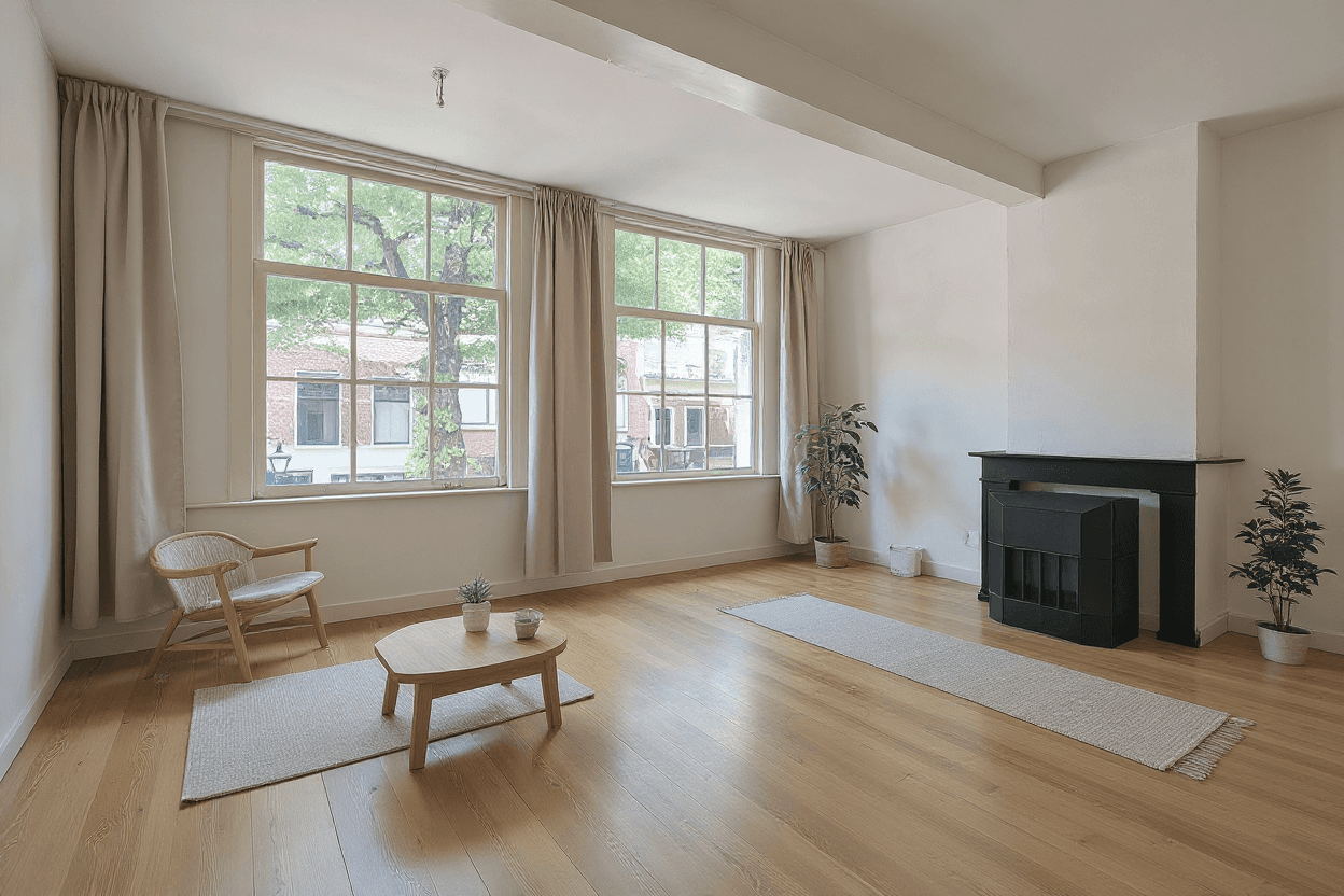 Kluswoning Garenmarkt 46-A in Leiden, impressie na renovatie