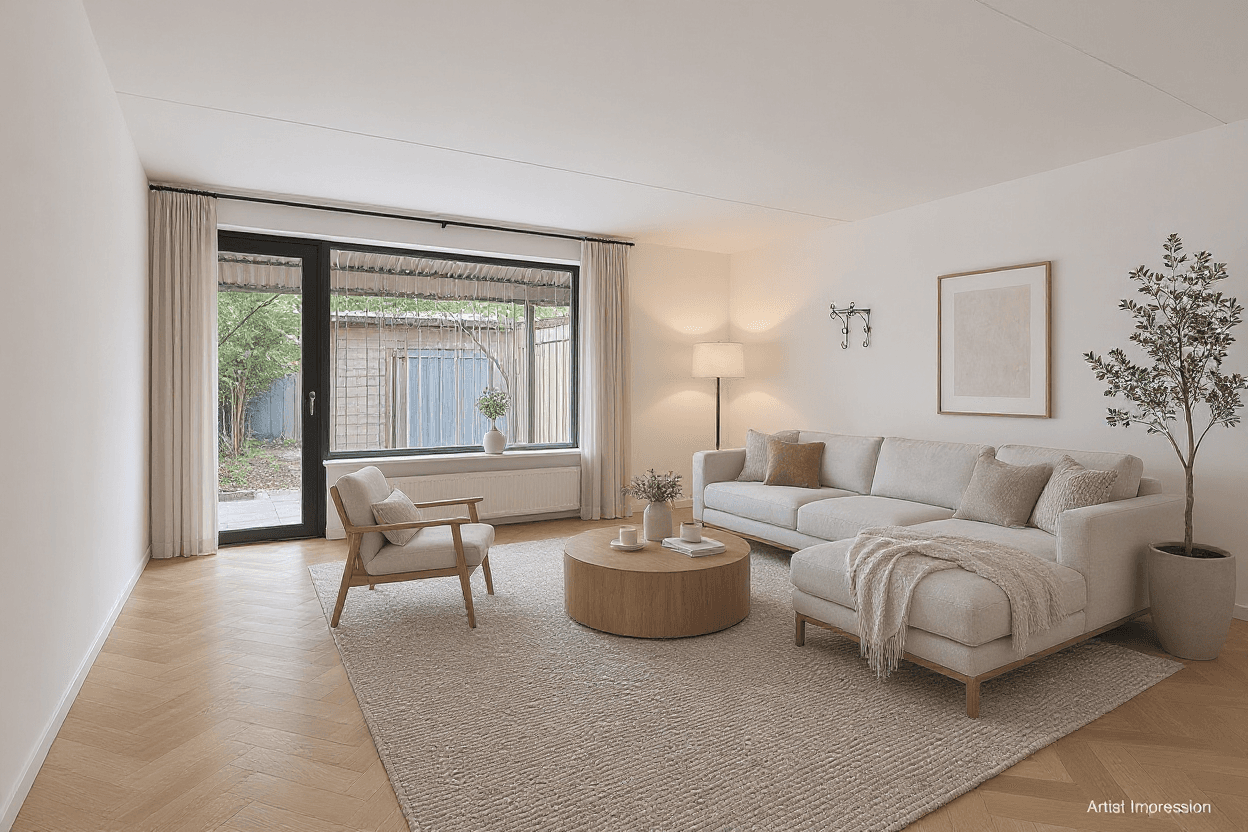 Kluswoning Oosterbeekstraat 53 in Tilburg, impressie na renovatie