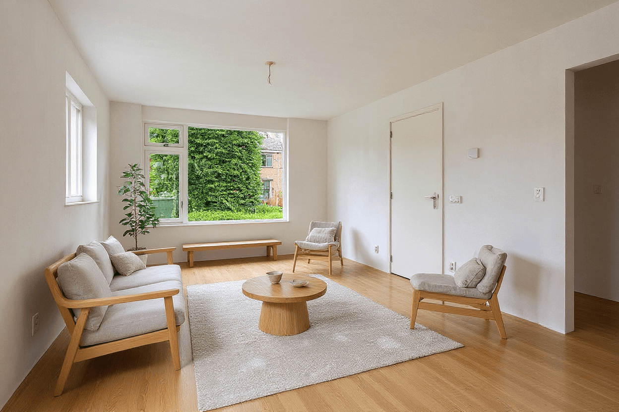 Kluswoning Mimosastraat 11 in Roelofarendsveen, impressie na renovatie