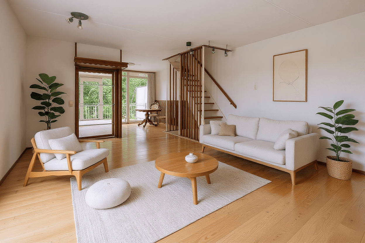 Kluswoning Fluitekamp 39 in Hoogland, impressie na renovatie
