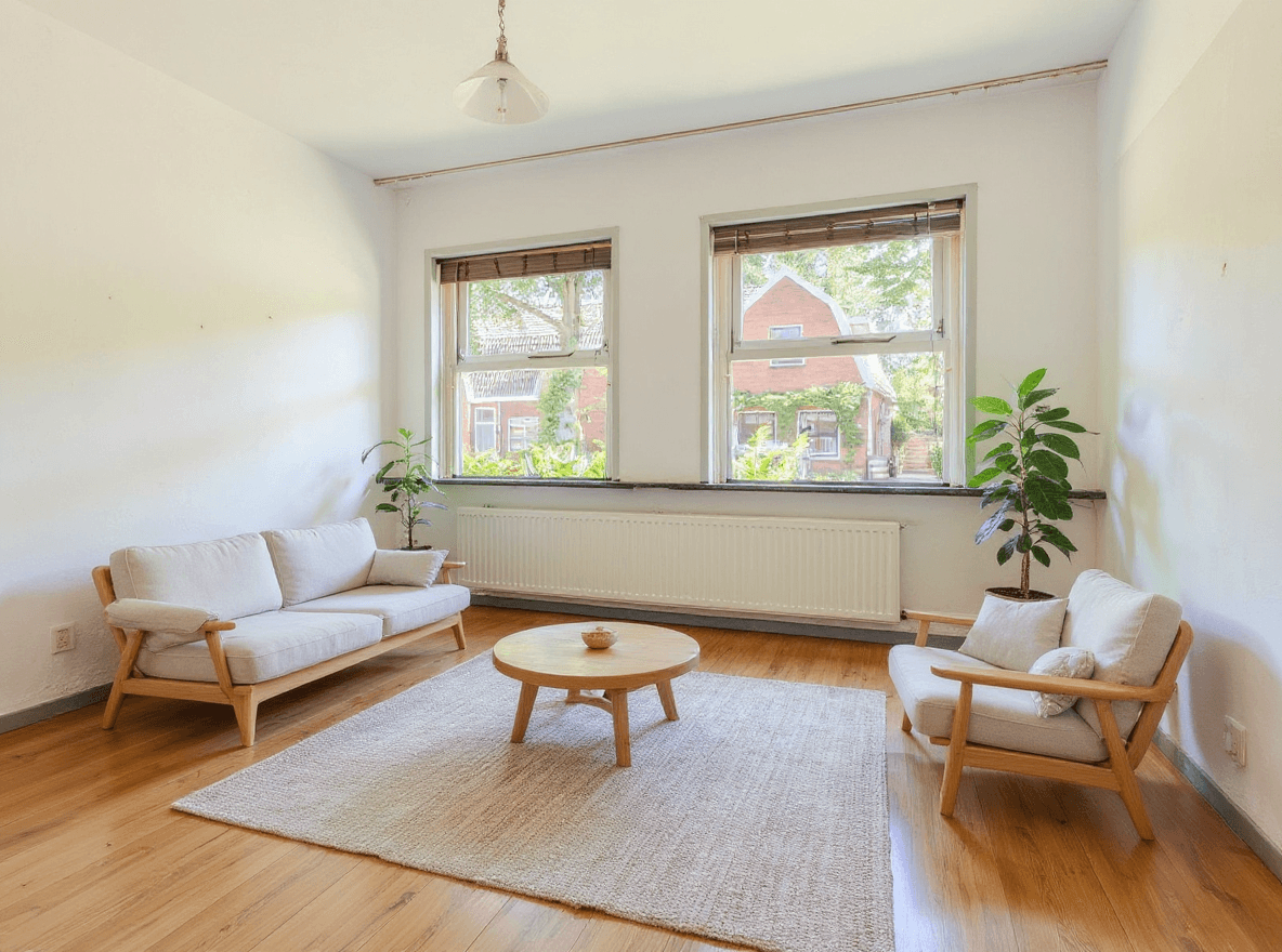Kluswoning Wethouder Buningstraat 42 in Assen, impressie na renovatie