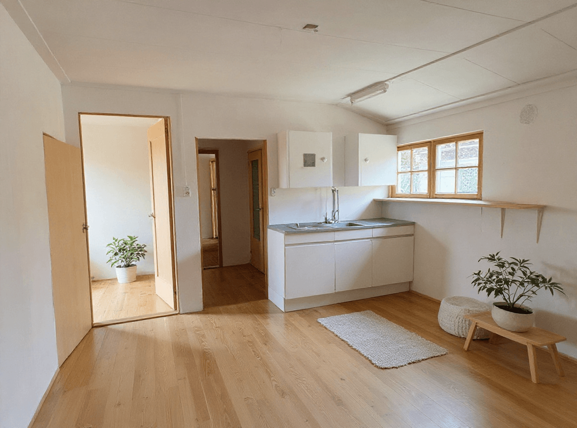 Kluswoning J. Kammingastraat 72 in Wildervank, impressie na renovatie
