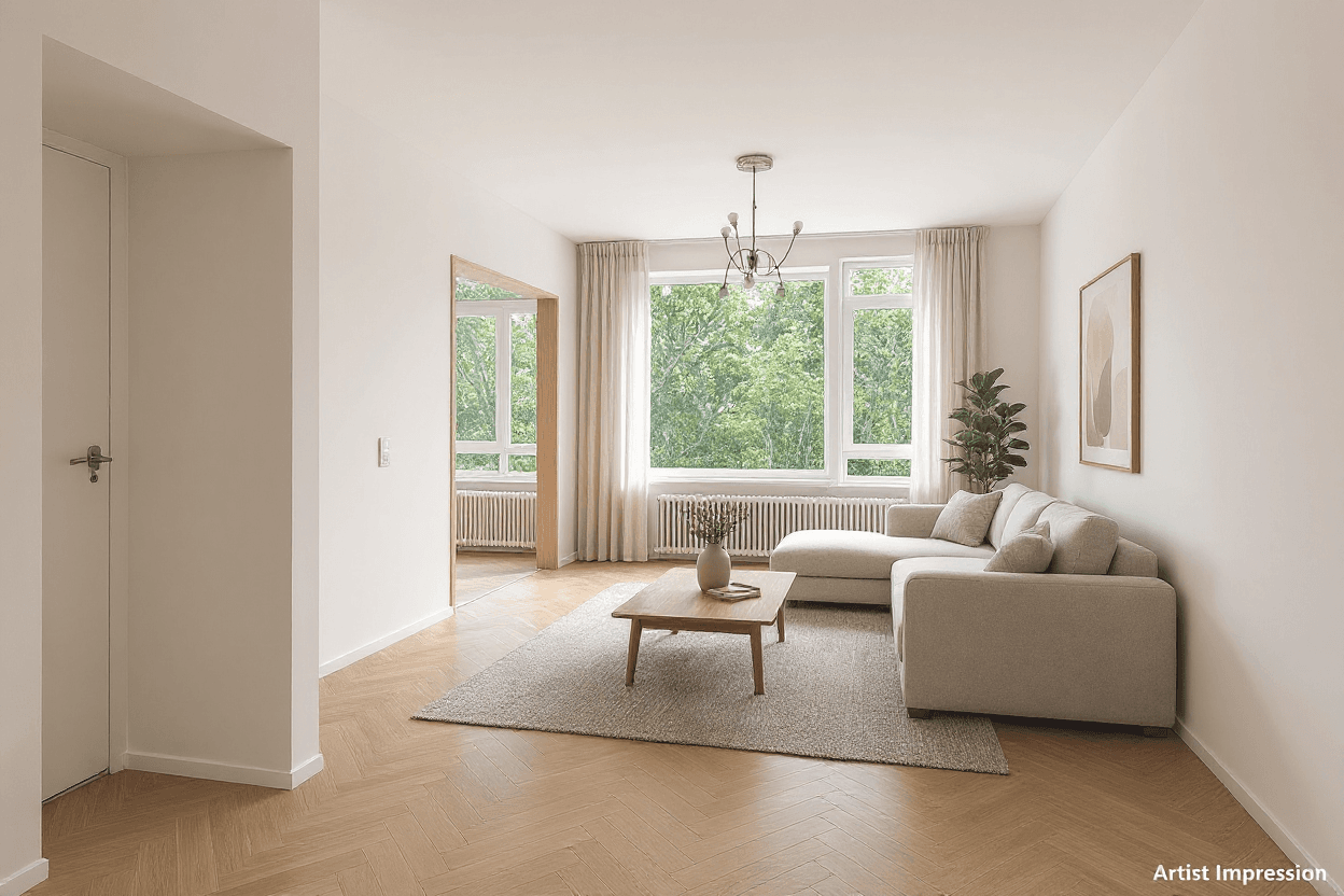 Kluswoning Burgemeester Elsenlaan 52 in Rijswijk (ZH), impressie na renovatie