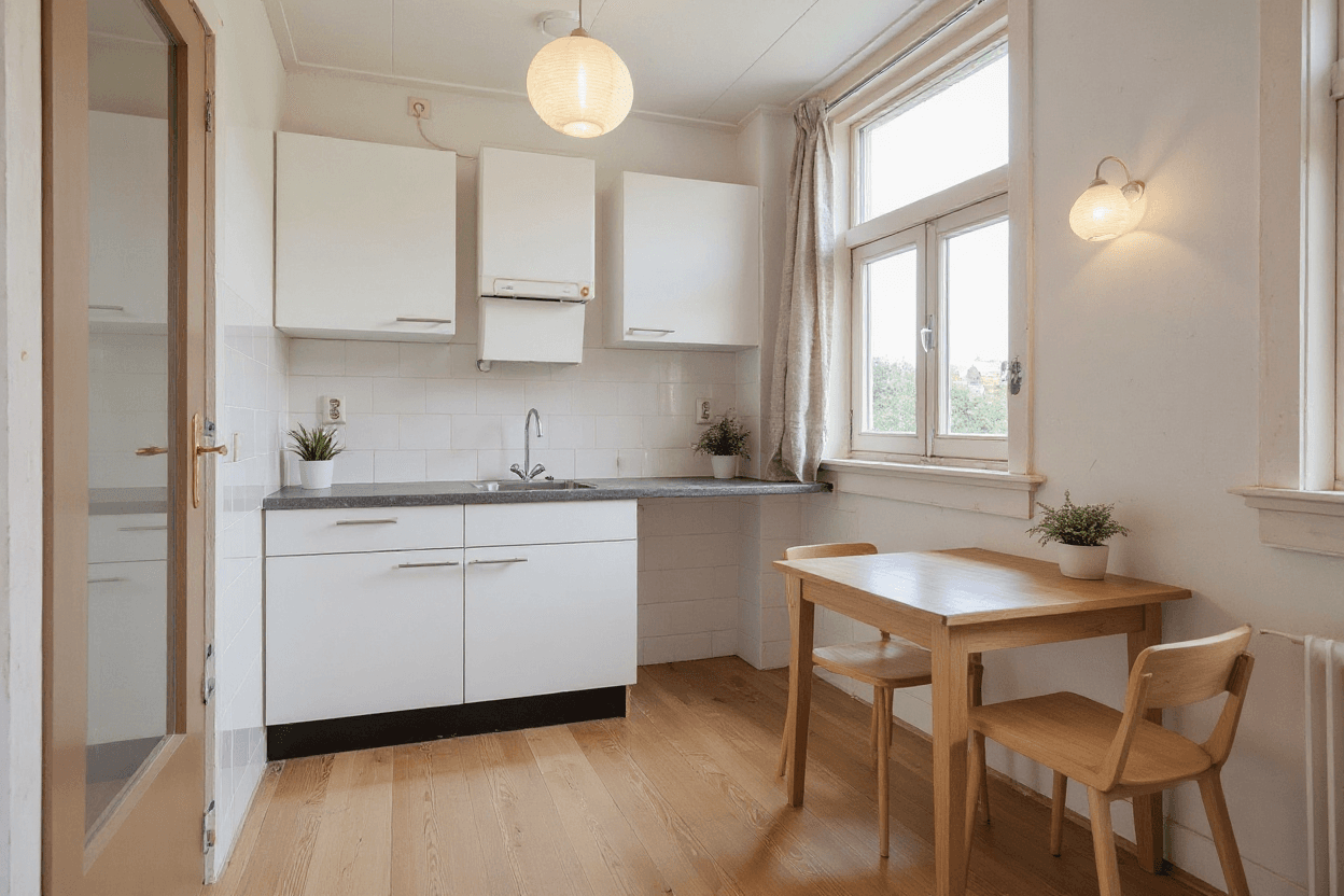 Kluswoning Gentiaanplein 9 in Amsterdam, impressie na renovatie