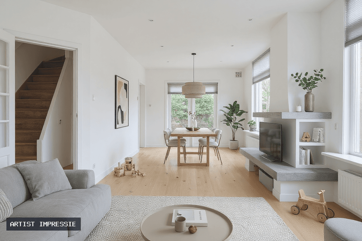 Kluswoning Floresstraat 77 in Haarlem, impressie na renovatie