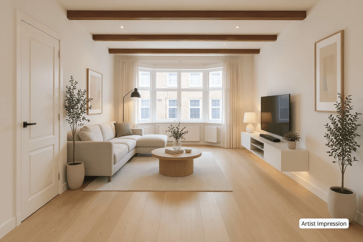 Kluswoning Biesboschstraat 81-2 in Amsterdam, impressie na renovatie