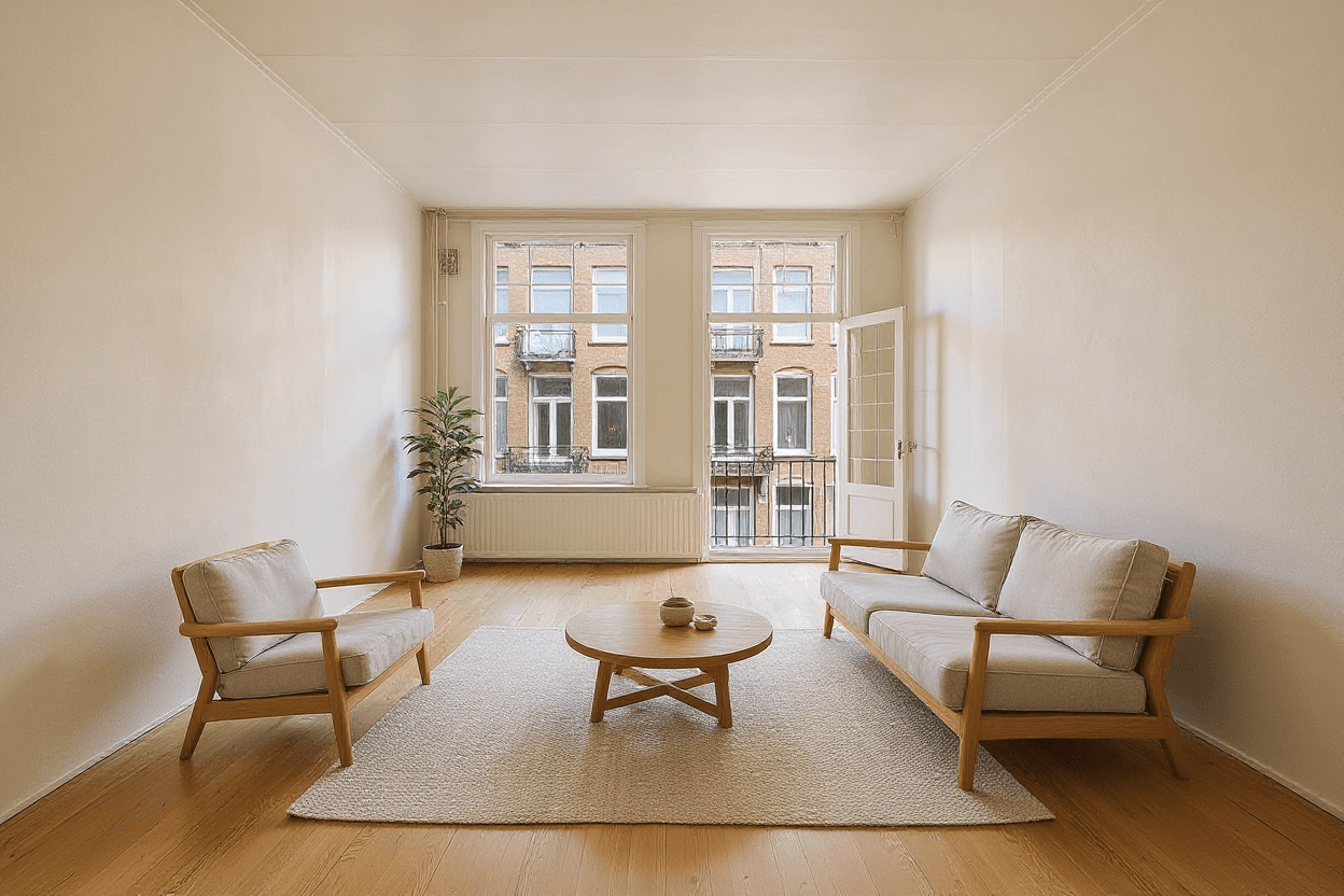 Kluswoning Eerste Helmersstraat 53-2 in Amsterdam, impressie na renovatie