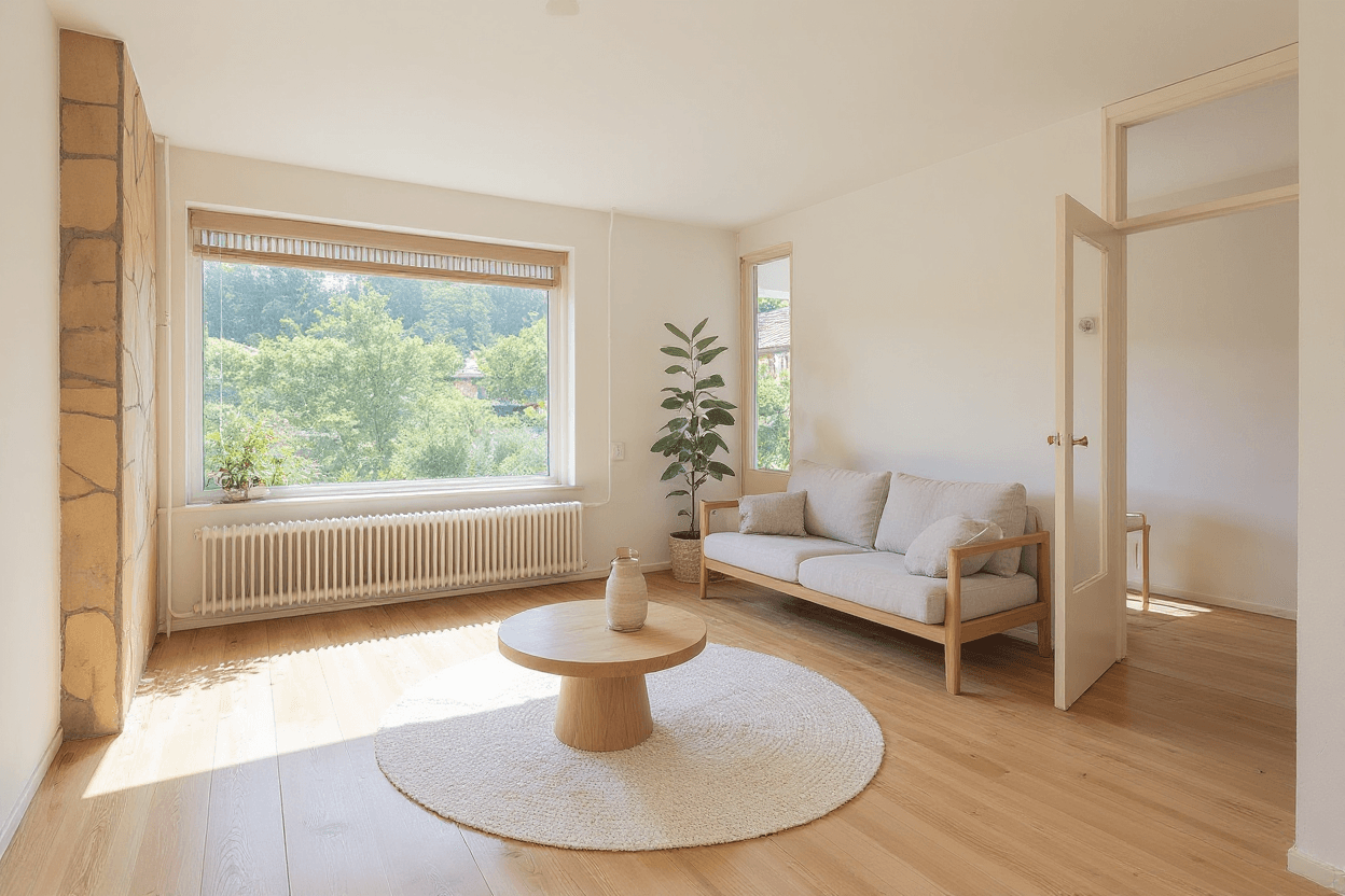 Kluswoning Plantsoenlaan 21 in Zwanenburg, impressie na renovatie