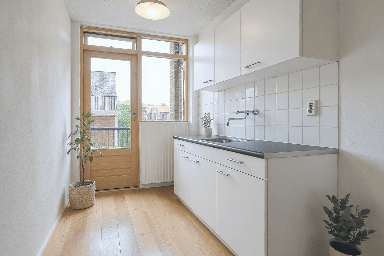 Kluswoning Eerste Tuindwarsstraat 7-B in Amsterdam, impressie na renovatie