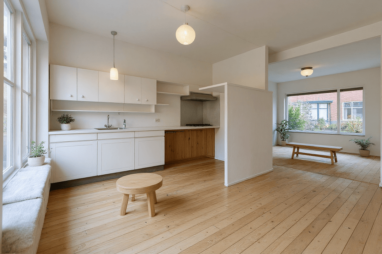 Kluswoning Rozenstraat 36 in Huizen, impressie na renovatie