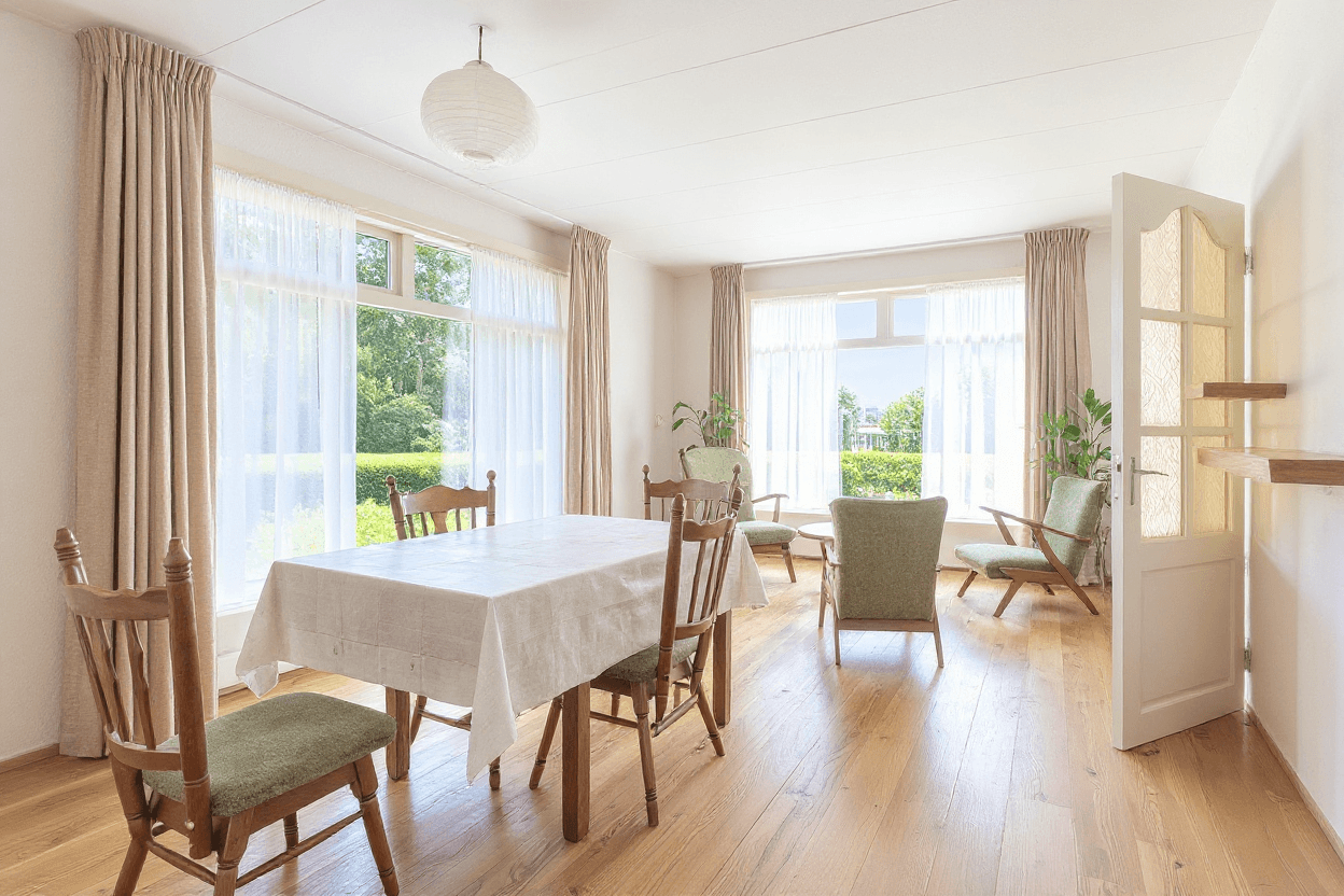 Kluswoning Veluweweg 55 in Waarland, impressie na renovatie
