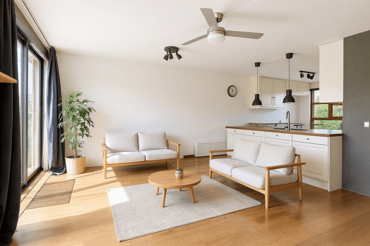 Kluswoning Rijnland 155 in Lelystad, impressie na renovatie