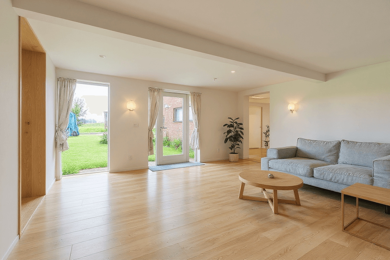 Kluswoning Ooster Boekelweg 48 in De Weere, impressie na renovatie