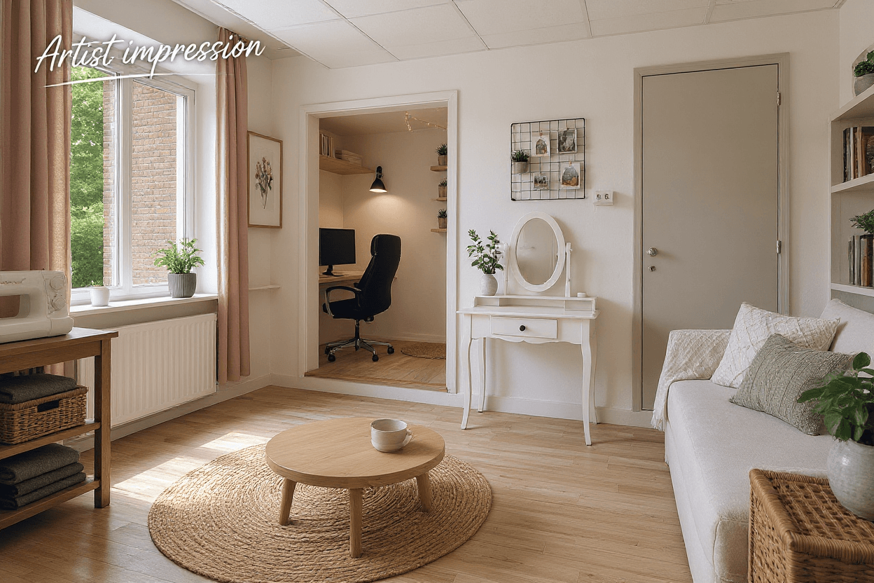 Kluswoning Hoogstraten 4 in Gerkesklooster, impressie na renovatie