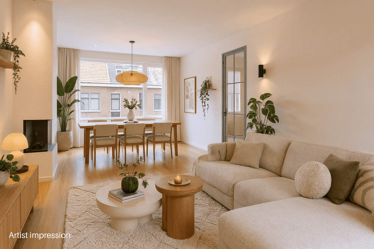 Kluswoning Korhaanstraat 53-C in Rotterdam, impressie na renovatie