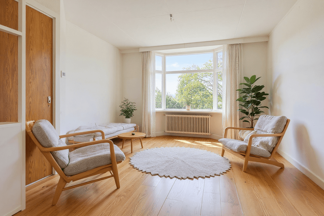 Kluswoning Dahliastraat 52 in Noordwijk (ZH), impressie na renovatie