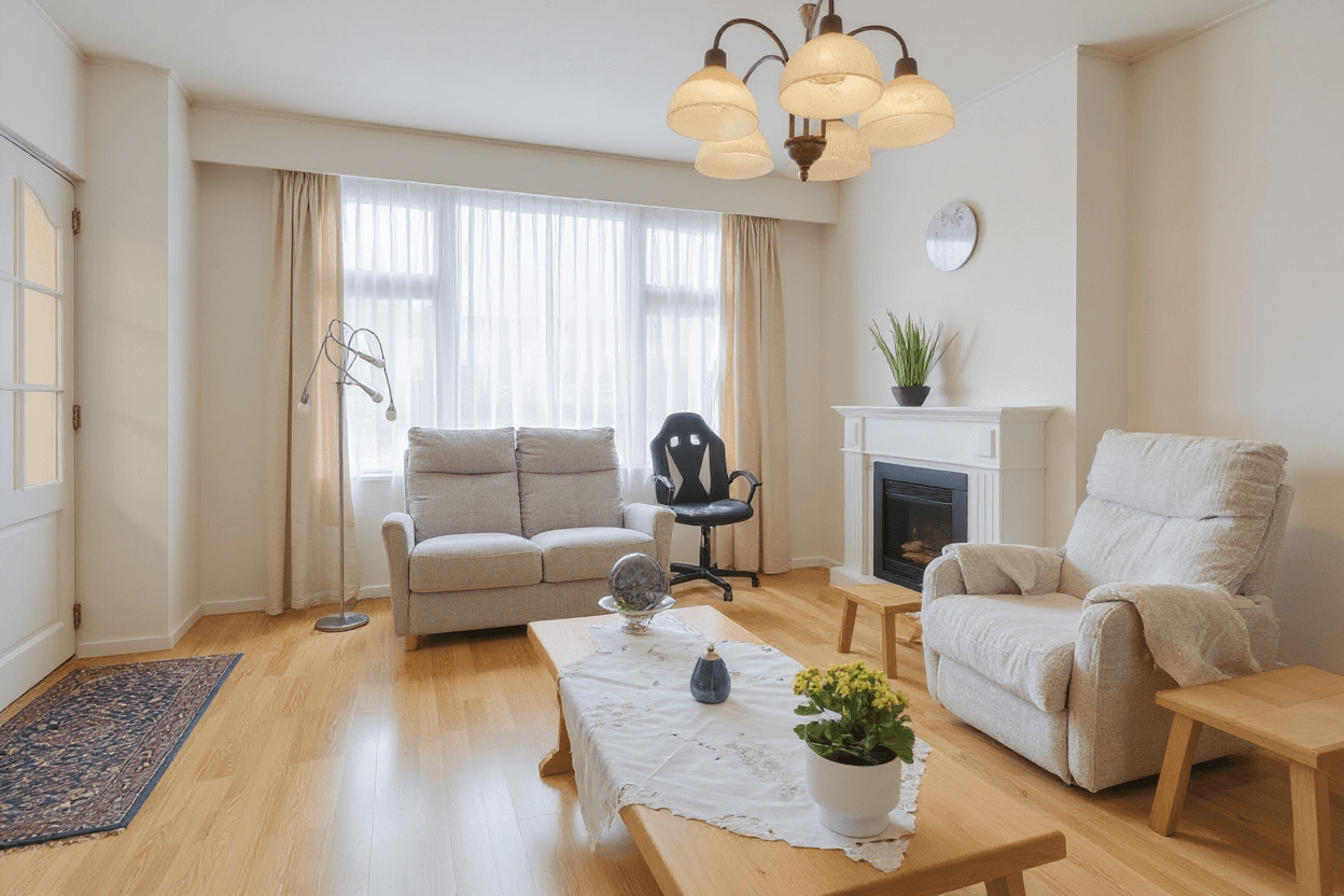 Kluswoning Smidsweg 5 in Zuidzande, impressie na renovatie